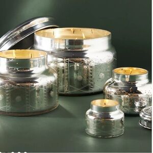 NWT Anthropologie Volcano Elegant Silver Candle (19 oz)